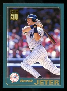 2001 Topps Home Team Advantage #100 Derek Jeter New York Yankees NY  Gold Stamp - Picture 1 of 2