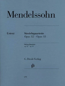 Mendelssohn String Quartets Op 12 & 13 Henle Urtext Violin Sheet Music Book - Picture 1 of 1