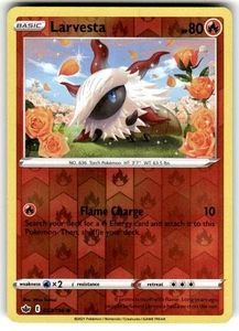 Pokemon - Larvesta - 023/198 - Common - Reverse Holo - Near Mint - Picture 1 of 2