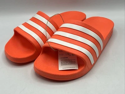 Adidas Adilette Aqua Mujer Talla 8 Naranja Blanco Ducha Playa Toboganes Nuevo Foto 1 de 4