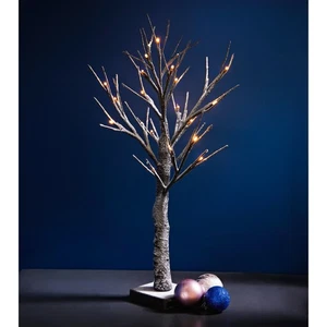 Snowy Effect Battery Operated LED Twig Christmas Tree 24 Warm White LED 60cm - Picture 1 of 7