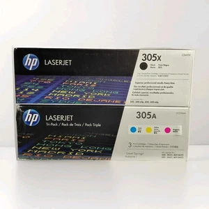 Oryginalny toner HP 305A 305X CE410X CE411A CE412A CE413A Pełny zestaw tonerów CMYK Nowy w pudełku - Zdjęcie 1 z 4