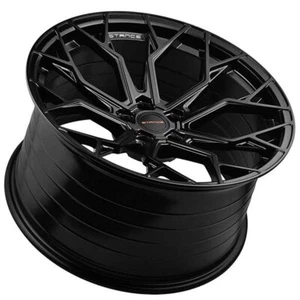 22 inch 22x10 Stance SF10 Gloss Black wheels rims 5x4.5 5x114.3 +38 - Picture 1 of 1