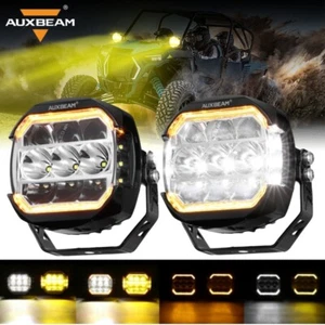 2x AUXBEAM 5" LED Driving Pods Spot Flood Combo DRL Amber Turn Light for Can-Am - Bild 1 von 12