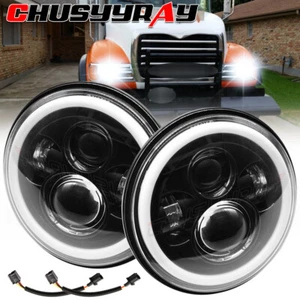 2pcs For Mack R Series 7'' Inch Round LED Headlights Sealed Hi/Lo Beam with DRL - Picture 1 of 13