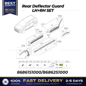 ⭐Genuine⭐ Rear Deflector Guard LH RH SET for Hyundai Santa Fe Hybrid - Picture 1 of 1