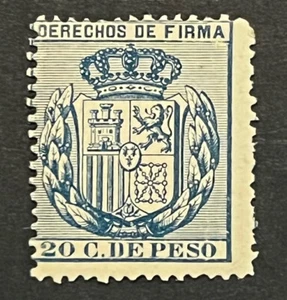 Travelstamps: Philippines Spain Colony Stamps “Derechos De Firma” Mint OG - Picture 1 of 5