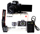 Canon EOS M50 Mirrorless DSLR + 15-45mm Lens - Shutter count below 3000 #2708ab