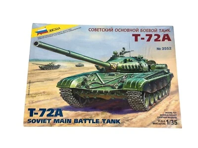 Tanque de batalla principal ruso Zvezda 3552 T-72A modelo a escala de plástico 1:35 sellado nuevo Foto 1 de 4