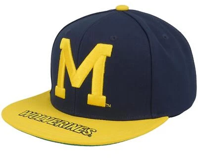 Para Hombres Mitchell & Ness NCAA LOGO BILL SNAPBACK MICHIGAN Foto 1 de 4