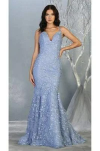 Womens Dresses For Formal Evening Long V-Neck Spaghetti Straps Mermaid Plus Size - Picture 1 of 7