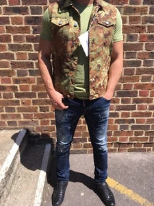 New Authentic Dsquared2 Slim fit Army Military Green vest size Italy 48 / 38 UK - Picture 1 of 12