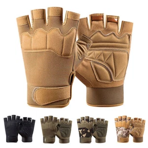 Tactical Gloves Motorcycle Military Half Finger Shooting Mittens Outdoor Sports~ - Picture 1 of 17