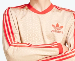 NEW MEN'S ADIDAS ORIGINALS ARCHIVE TREFOIL POLY MONOGRAM SHIRT ~ MEDIUM #IX5463 - Picture 1 of 8
