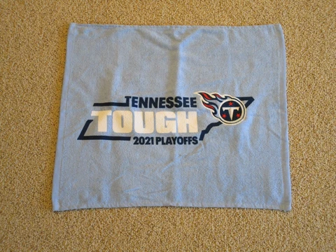 New Tennessee Titans 2021 Playoffs Rally Towel 'Tennessee Tough' Blue Cover