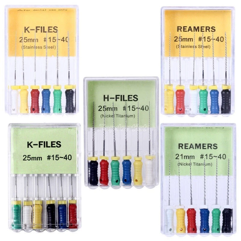 Canal radicular endodôntico dental H/K-Files arquivo niti/aço 21/25/31 mm uso manual - Imagem 1 de 1