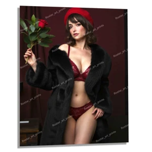 8x10 MILANA VAYNTRUB AT&T Girl Lingerie Fur Coat EXCLUSIVE Photo Print MVA008 - Picture 1 of 3