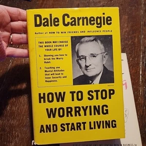 Vintage 1975 Dale Carnegie Book How To Stop Worrying And Start Living HC - Picture 1 of 8