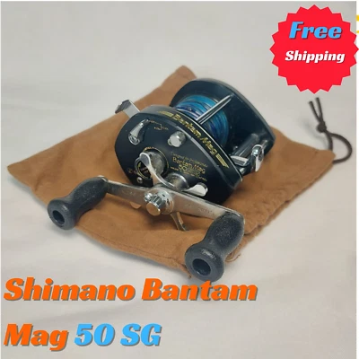 Shimano Bantam Mag 50 SG Rare Vintage Bait Casting Fishing Reel Free Shipping - Image 1 of 4