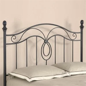Coaster Evan Full/Queen Scroll Metal Headboard Dark Gray - Picture 1 of 2