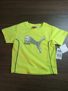 Puma Toddler Boys T-Shirt Size 24 month bright yellow Short Sleeve 
