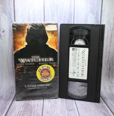 The Watcher VHS Tape 2000 Keanu Reeves James Spader HORROR Thriller Foto 1 de 3