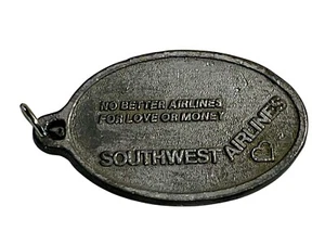 Rare Vintage Southwest Airlines Pewter Metal Keychain Tag - Picture 1 of 6
