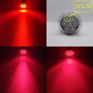 7W PAR30 Red 730nm 680nm 660nm 630nm LED Lamp Light Bulb Therapy Plant Aquarium - Picture 1 of 9