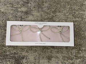 CUPCAKES and CASHMERE Pearl Bow 6FT Christmas tree Garland RARE NEW BOWS 🎀 - Picture 1 of 2