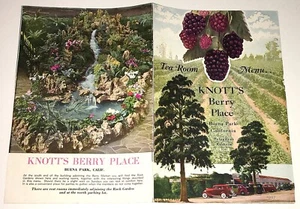 KNOTT'S BERRY FARM (LUOGO) 1943 BROCHURE PITTORICA & MENU BUONA VISTA GHOST TOWN - Foto 1 di 3