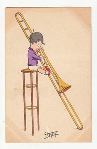 *** Fantaisies Parisiennes Aqu. : Musikerkind *** Vander +/- 1930 - CPA 0496 - Bild 1 von 2