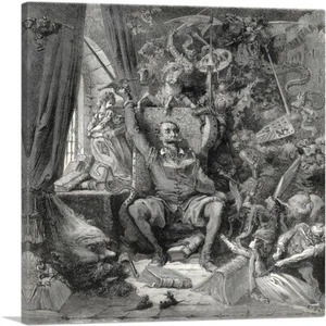 ARTCANVAS A World of Disorderly Notions Canvas Art Print by Gustave Dore - Picture 1 of 11
