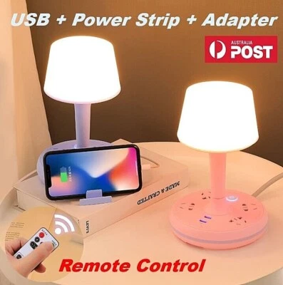 Bedside Lamps Power Board Strip LED Reading Light Dimmable Adapter USB Charger - Image 1 of 4