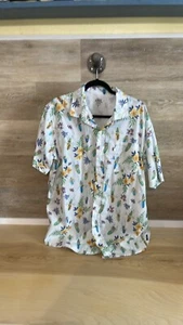 IZOD Agua Salada Hombres Hawaianos Surfistas Floral Botones Ventilados Camisa de Pesca XL - Imagen 1 de 4