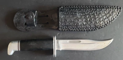 Vintage Buck U.S.A. Hunting Knife #119 with Sheath - 6 inch Fixed Blade - L65 - Image 1 of 4