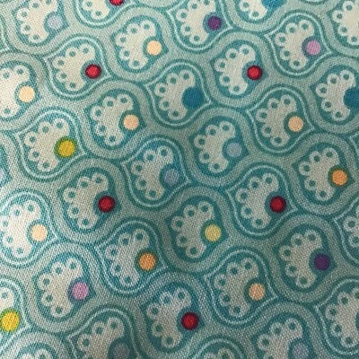 Turquesa Marroquí Azulejo Lunares N Halvorsen Benartex ALGODÓN 44" Ancho TELA Por Yarda Foto 1 de 3