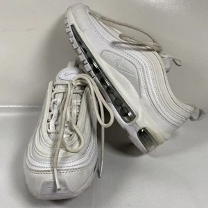 Nike Air Max 97 Size 4Y (Women’s 5.5) All White, Silver Accents - Picture 1 of 10