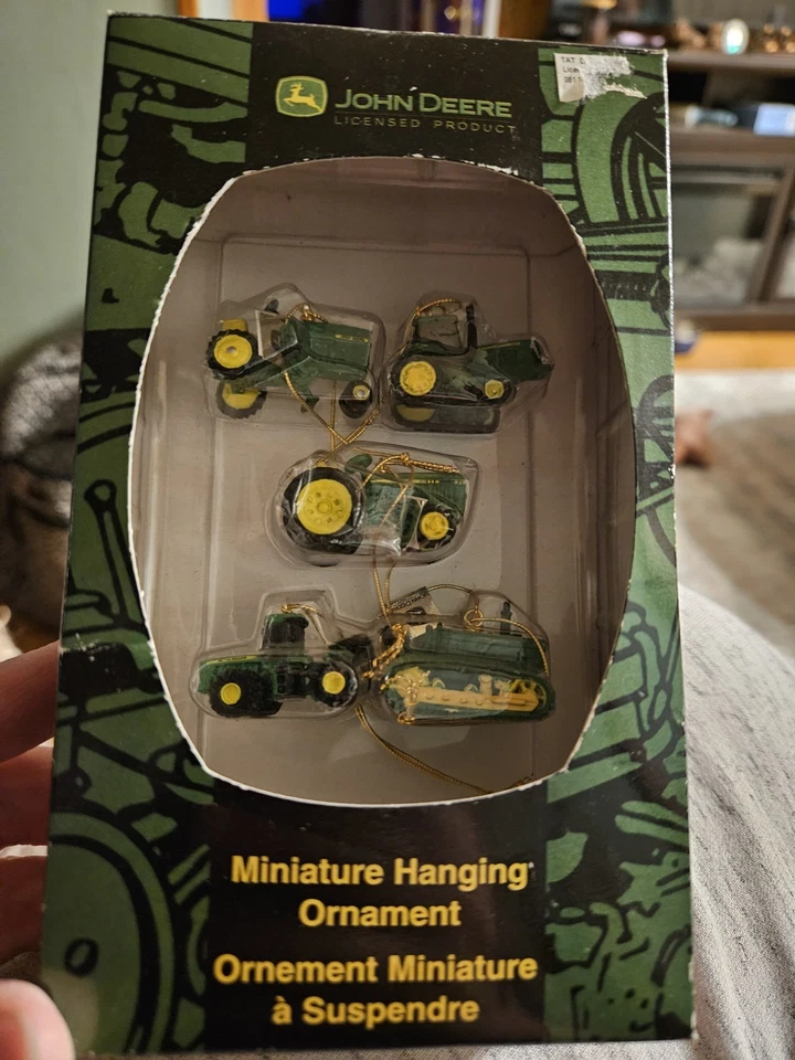 Mini John Deere colgante 5 piezas. Adornos de tractor Foto 1 de 1