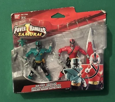 Bandai Power Rangers Samurai Duo Pack Green & Red Ranger Action Figures New - Image 1 of 4