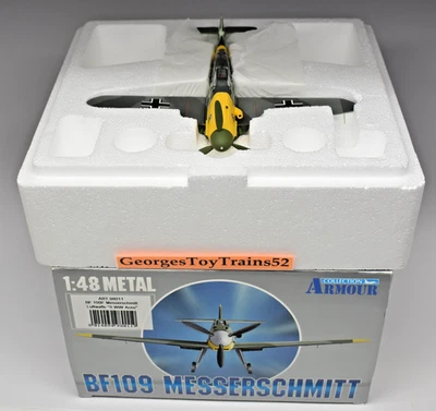 ARMOUR 1:48 DIE-CAST GERMAN LUFTWAFFE WWII ACES BF 109F MESSERSCHMITT 98011 NIB - Image 1 of 4