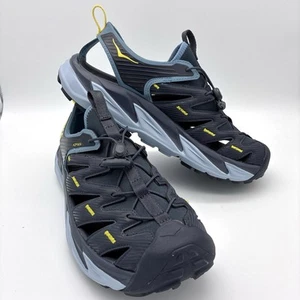Hoka One One Uomo 10.5 Hopara Sandalo Sneakers Slip On Blu Giallo Running Trail - Foto 1 di 10