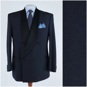 Purple Tuxedo Jacket 48R UK Size MASTERHAND Mens Double Breasted Sport Coat - Picture 1 of 13