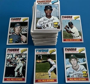 Vintage 1977 Baseball Cards Lot ~ ROD CAREW HOF MARK FIDRYCH ALL STAR ROOKIE - Picture 1 of 7