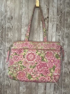 Vera Bradley Retired Pattern Pinwheel Pink Floral Shoulder Purse Tote Bag - Bild 1 von 20