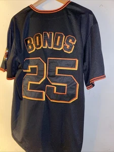 Camiseta cosida de estadio MLB Barry Bonds SF Giants Majestuoso parche del club de béisbol M - Imagen 1 de 8