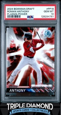 2024 Bowman Draft Chrome Roman Anthony Plasma Power PSA 10 BNA644 - Image 1 of 2