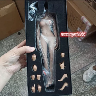 美国 1/6 铜制 Suntan 中号乳房弹性女性化妆人偶身体模型玩具 — 第 1/4 张图片