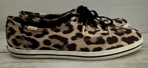 Tenis para mujer KEDS x KATE SPADE Champion leopardo satinado talla 8” - Imagen 1 de 11