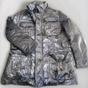 Peuterey Down Puffer Jacket Mens XXL Full Zip Satin Quilted Outdoors Utility - Picture 1 of 5