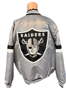 STARTER Oakland Las Vegas Raiders Satin Jacke Big Logo Shield Größe XL Herren - Bild 1 von 20